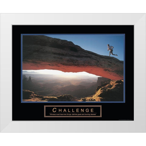 Challenge - Runner White Modern Wood Framed Art Print by Frontline