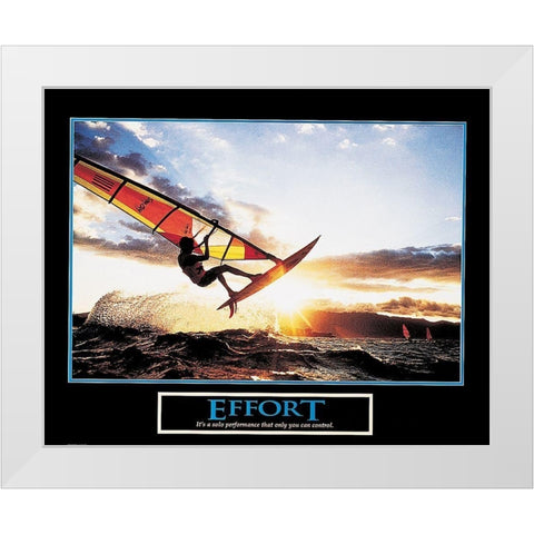 Surf - Sail - Effort White Modern Wood Framed Art Print by Unknown