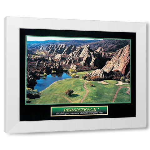 Golf - Challenge White Modern Wood Framed Art Print by Unknown