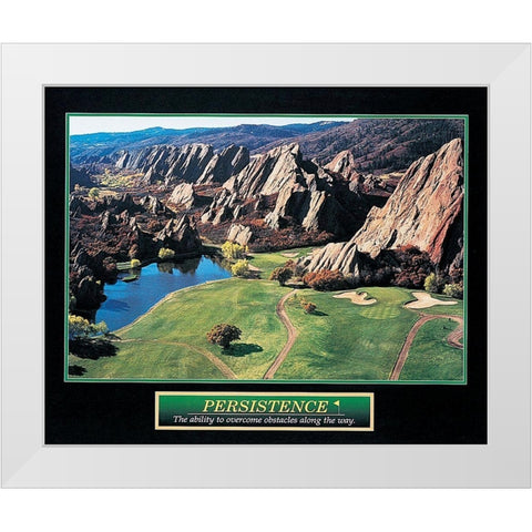 Golf - Challenge White Modern Wood Framed Art Print by Unknown