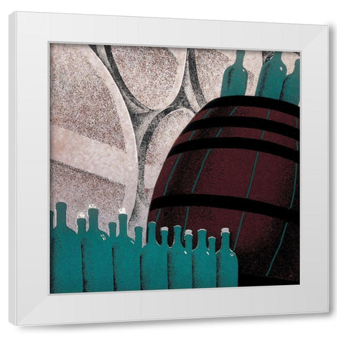 Time 4 Wine White Modern Wood Framed Art Print by Unknown
