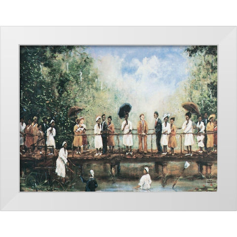 Black Baptism White Modern Wood Framed Art Print by Unknown