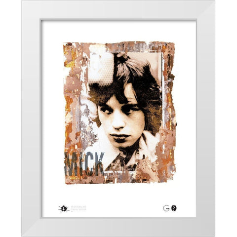Mick and Mike White Modern Wood Framed Art Print by Frontline