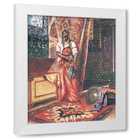 Warrior I White Modern Wood Framed Art Print by Unknown