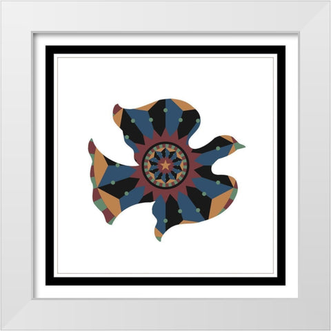 Hex Dove White Modern Wood Framed Art Print by Unknown