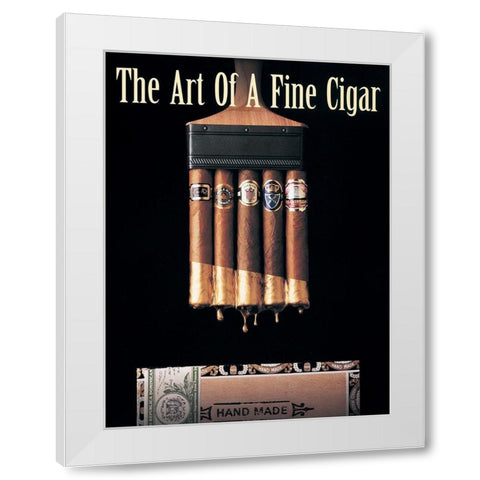 Hand Made Cigars White Modern Wood Framed Art Print by Unknown