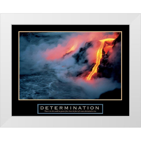 Lava - Determination White Modern Wood Framed Art Print by Unknown