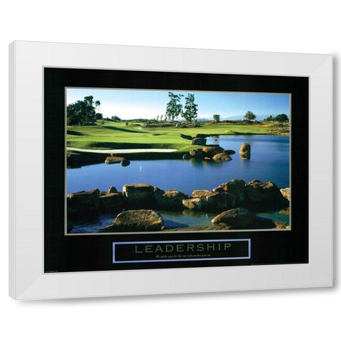 Leadership - Golf White Modern Wood Framed Art Print by Frontline