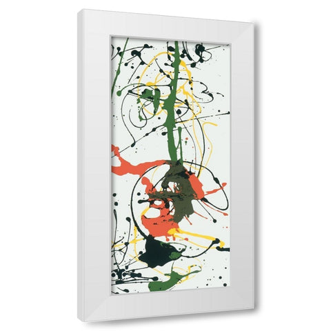 Splat White Modern Wood Framed Art Print by Unknown