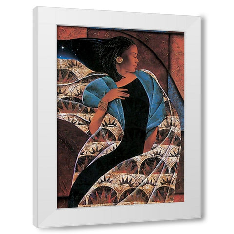 Family Woman White Modern Wood Framed Art Print by Unknown