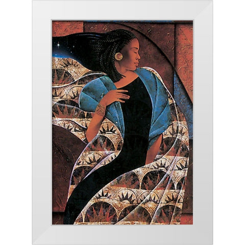 Family Woman White Modern Wood Framed Art Print by Unknown