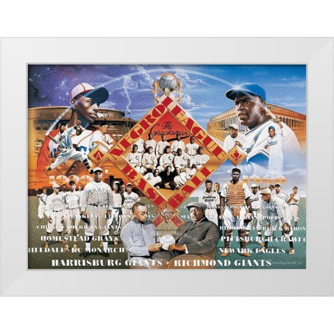 Negro League White Modern Wood Framed Art Print by Unknown