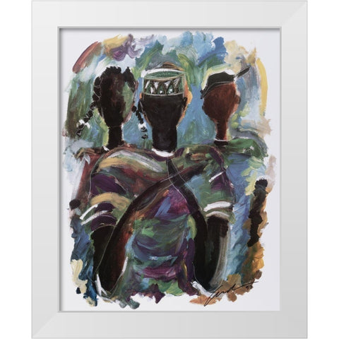 Pray IV White Modern Wood Framed Art Print by Unknown