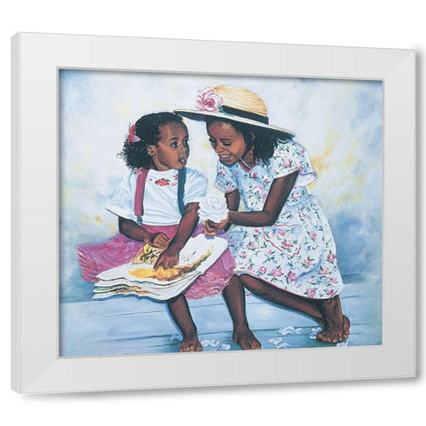 Thats Mine White Modern Wood Framed Art Print by Unknown