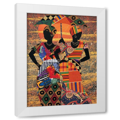 Tribal I White Modern Wood Framed Art Print by Unknown
