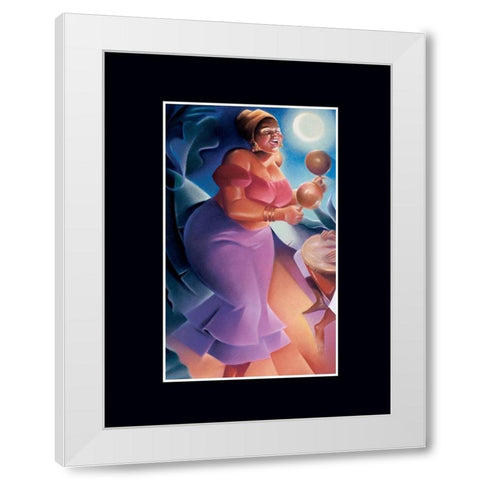 Cha-Cha-Cha White Modern Wood Framed Art Print by Unknown