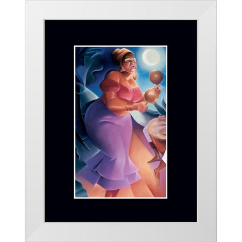 Cha-Cha-Cha White Modern Wood Framed Art Print by Unknown