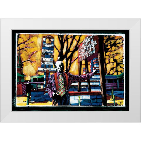 House of Prayer White Modern Wood Framed Art Print by Unknown