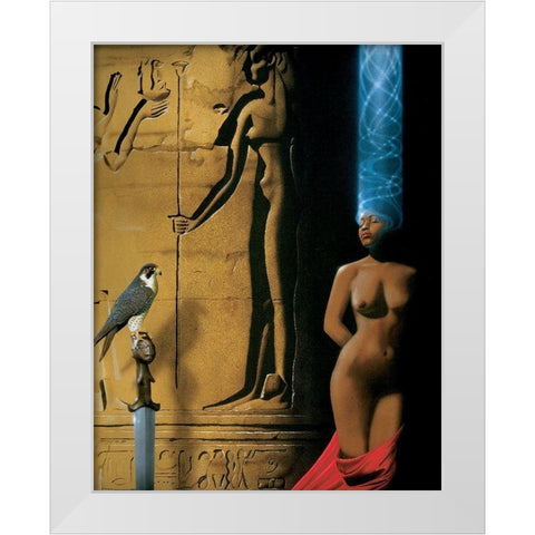 Cleopatra White Modern Wood Framed Art Print by Unknown