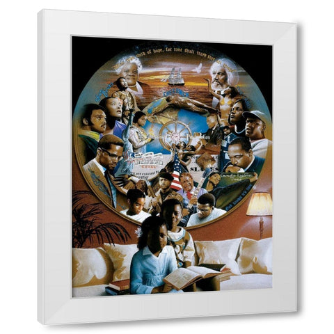 Black History Lesson White Modern Wood Framed Art Print by Unknown