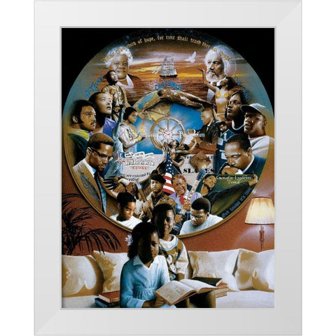 Black History Lesson White Modern Wood Framed Art Print by Unknown
