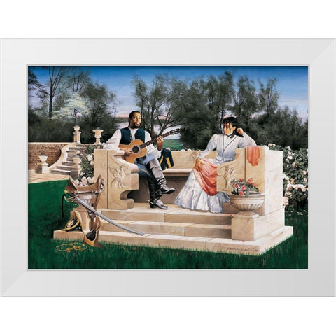 Serenade White Modern Wood Framed Art Print by Unknown