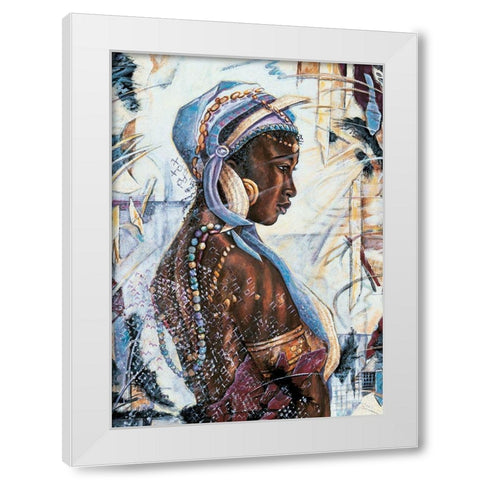 The Tear White Modern Wood Framed Art Print by Unknown