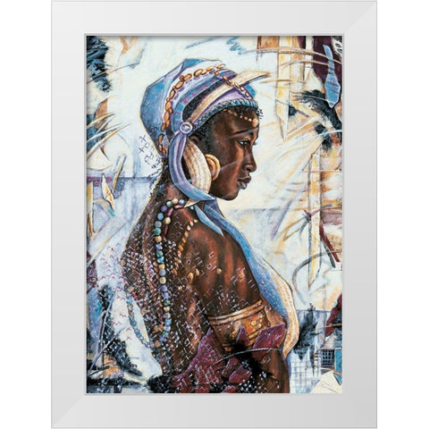 The Tear White Modern Wood Framed Art Print by Unknown