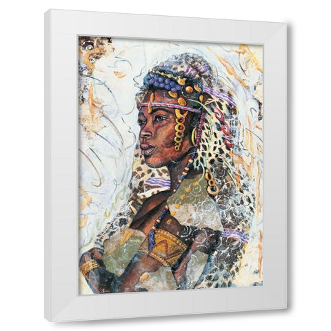 Princess White Modern Wood Framed Art Print by Unknown