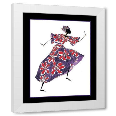 Dancin Mama White Modern Wood Framed Art Print by Unknown
