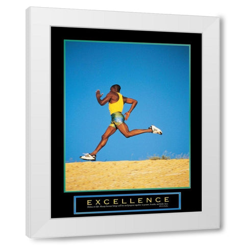Excellence - Runner White Modern Wood Framed Art Print by Unknown