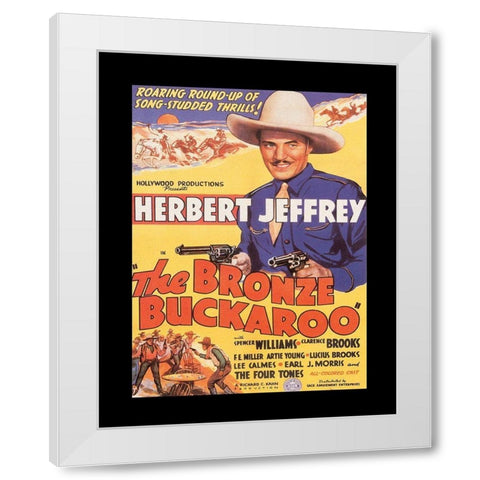 Bronze Buckaroo White Modern Wood Framed Art Print by Unknown