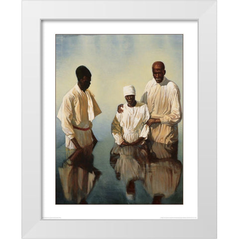 Black Baptism White Modern Wood Framed Art Print by Unknown
