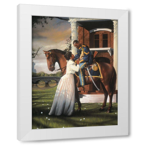 Saying Goodbye White Modern Wood Framed Art Print by Unknown