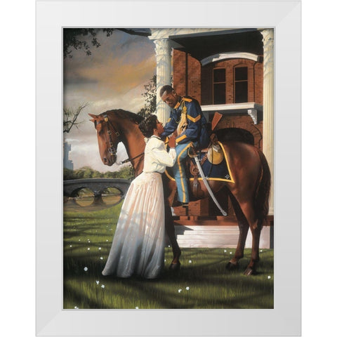 Saying Goodbye White Modern Wood Framed Art Print by Unknown