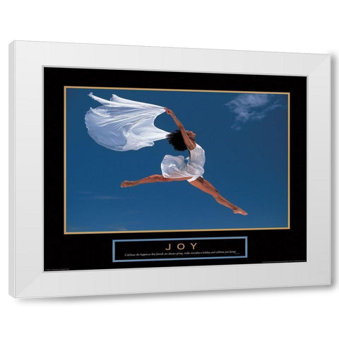 Joy - Dance White Modern Wood Framed Art Print by Unknown
