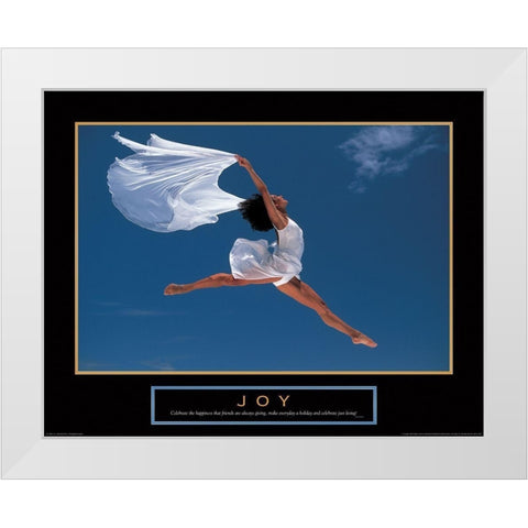 Joy - Dance White Modern Wood Framed Art Print by Unknown