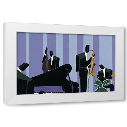Cool Jazz II White Modern Wood Framed Art Print by Unknown