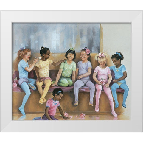 Dance Class White Modern Wood Framed Art Print by Unknown