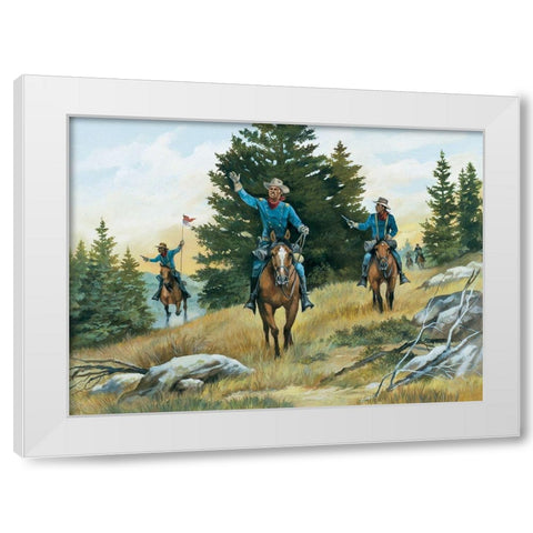 Scout White Modern Wood Framed Art Print by Unknown