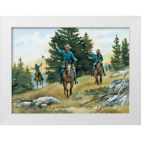 Scout White Modern Wood Framed Art Print by Unknown