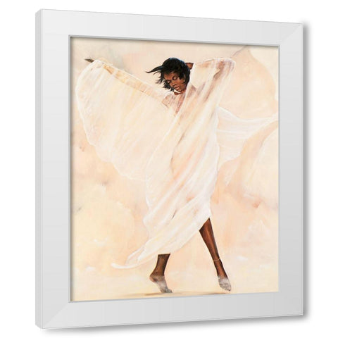 Dancing White Modern Wood Framed Art Print by Unknown