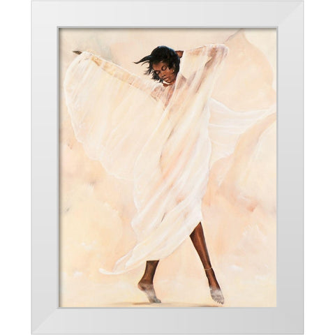 Dancing White Modern Wood Framed Art Print by Unknown