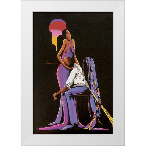 After the Show White Modern Wood Framed Art Print by Unknown