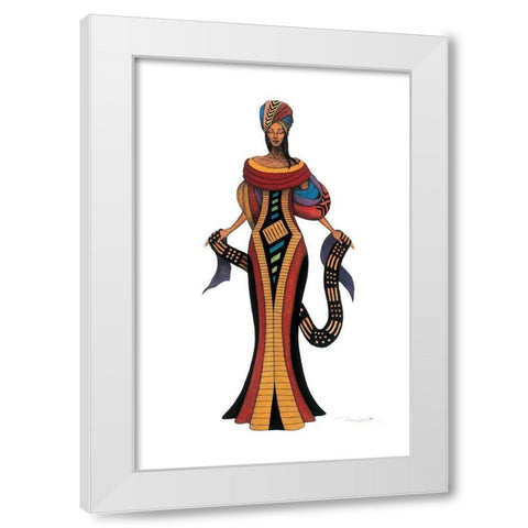 Nigerian Queen White Modern Wood Framed Art Print by Unknown