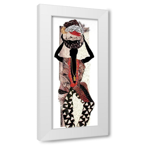 Basket of Clothes White Modern Wood Framed Art Print by Unknown