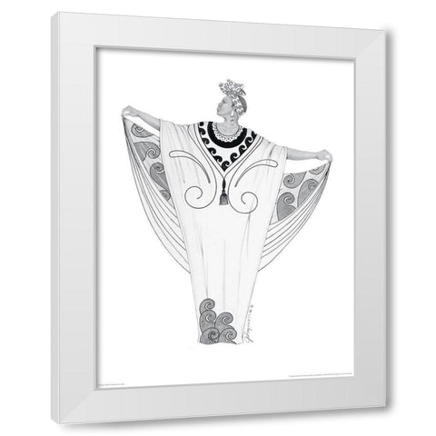 Grace White Modern Wood Framed Art Print by Unknown