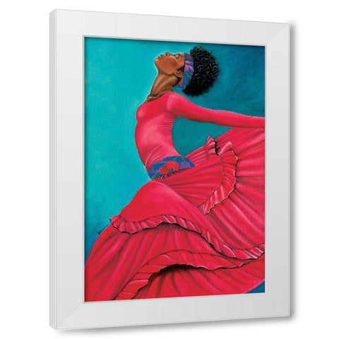 Dancer White Modern Wood Framed Art Print by Unknown