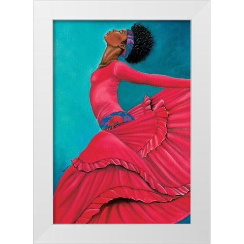 Dancer White Modern Wood Framed Art Print by Unknown