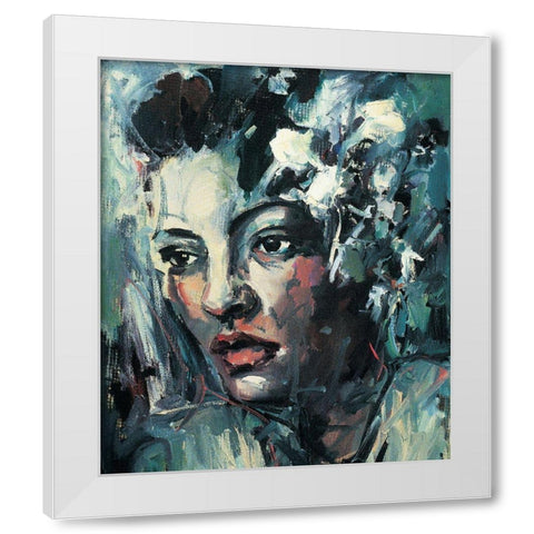 Scattin the Blues White Modern Wood Framed Art Print by Unknown